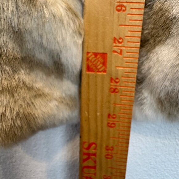 Faux Fur Toggle Vest Coldwater Creek Beige Brown Leopard Print Med Soft - Picture 7 of 8